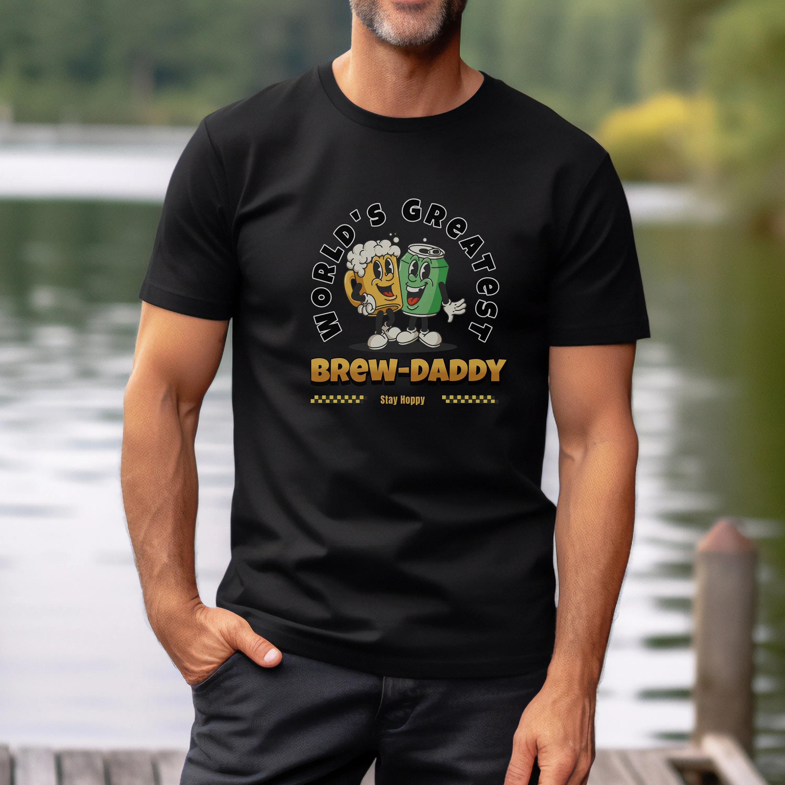 World's Greatest Brew-Daddy T-Shirt, Funny Beer Lover Gift, Stay Hoppy Tee, Father's Day Shirt, Beer and Hops