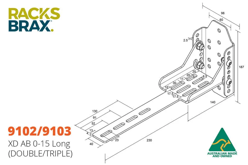 Xd Ab 0-15 Long - Adjustable Bracket (9100, 9101, 9102, 9103)